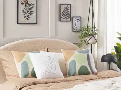Conjunto De 2 Almofadas Decorativas Multicoloridas 45 X 45 Cm Crinum