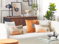 Conjunto De 2 Almofadas Decorativas Multicoloridas 30 X 50 Cm Melampodium