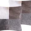 Conjunto De 2 Almofadas Decorativas Em Pele Cinzenta 45 X 45 Cm Nellad