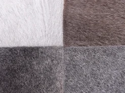 Conjunto De 2 Almofadas Decorativas Em Pele Cinzenta 45 X 45 Cm Nellad