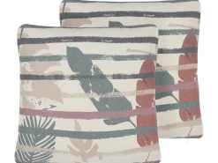 Conjunto De 2 Almofadas Decorativas Multicoloridas 45 X 45 Cm Bidens