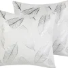 Conjunto De 2 Almofadas Decorativas 45 X 45 Cm Brancas Freesia