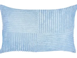 Conjunto De 2 Almofadas Decorativas Em Bombazine Azul 47 X 27 Cm Millet