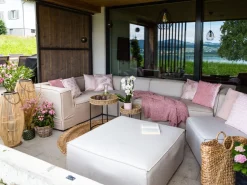 Conjunto De 2 Almofadas Decorativas De Veludo 45 X 45 Cm Rosa Hosta