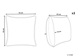 Conjunto De 2 Almofadas Decorativas Multicolores 45 X 45 Cm Sotol