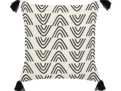 Conjunto De 2 Almofadas Decorativas Pretas E Brancas 45 X 45 Cm Mays