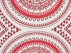Conjunto De 2 Almofadas Decorativas Em Algodao Vermelho E Branco 30 X 50 Cm Anthemis
