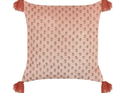 Conjunto De 2 Almofadas Decorativas Em Veludo Rosa 45 X 45 Cm Rumhora