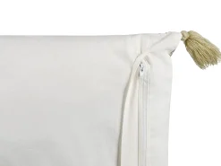 Conjunto De 2 Almofadas Decorativas Com Padrao Geometrico E Borlas Em Algodao Multicolor 45 X 45 Cm Setosa