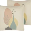 Conjunto De 2 Almofadas Decorativas Multicolor 45 X 45 Cm Cardoon
