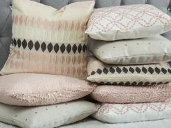 Conjunto De 2 Almofadas Decorativas De Algodao 45 X 45 Cm Rosa Peony