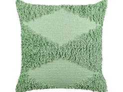 Conjunto De 2 Almofadas Decorativas Em Algodao Verde Claro 45 X 45 Cm Rhoeo
