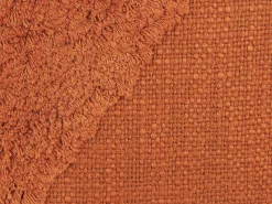 Conjunto De 2 Almofadas Decorativas Tufadas Em Algodao Laranja 45 X 45 Cm Avium