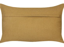 Conjunto De 2 Almofadas Decorativas Com Padrao Geometrico Em Juta Multicolor 30 X 50 Cm Pulicat