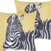 Conjunto De 2 Almofadas Decorativas Amarelas 45 X 45 Cm Manketti