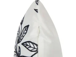 Conjunto De 2 Almofadas Decorativas Bracas E Pretas 45 X 45 Cm Cuphea