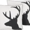 Conjunto De 2 Almofadas Decorativas Em Preto E Branco 45 X 45 Cm Shadrack