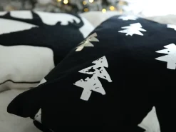 Conjunto De 2 Almofadas Decorativas Em Preto E Branco 45 X 45 Cm Shadrack