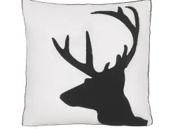 Conjunto De 2 Almofadas Decorativas Em Preto E Branco 45 X 45 Cm Shadrack