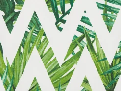Conjunto De 2 Almofadas De Jardim Branco E Verde 45 X 45 Cm Brento