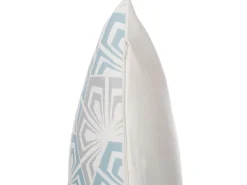 Conjunto De 2 Almofadas Decorativas Com Padrao Geometrico 45 X 45 Cm Azul E Cinzento Primrose
