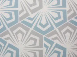 Conjunto De 2 Almofadas Decorativas Com Padrao Geometrico 45 X 45 Cm Azul E Cinzento Primrose
