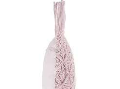 Conjunto De 2 Almofadas Decorativas Em Macrame De Algodao Rosa 40 X 40 Cm Yaniklar