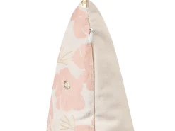 Conjunto De 2 Almofadas Decorativas Em Veludo Creme E Rosa 45 X 45 Cm Triteleia