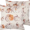 Conjunto De 2 Almofadas Decorativas Em Veludo Creme 45 X 45 Cm Cucurbita