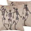 Conjunto De 2 Almofadas Decorativas Em Veludo Creme 45 X 45 Cm Mortesti