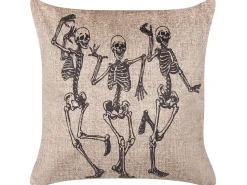 Conjunto De 2 Almofadas Decorativas Em Veludo Creme 45 X 45 Cm Mortesti