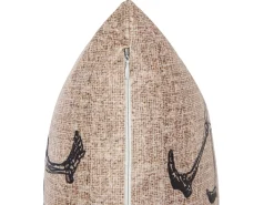 Conjunto De 2 Almofadas Decorativas Em Veludo Creme 45 X 45 Cm Mortesti