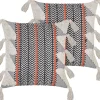 Conjunto De 2 Almofadas Decorativas Em Algodao Multicolor 45 X 45 Cm Bouvardia