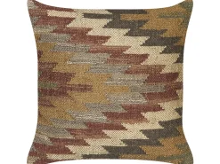 Conjunto De 2 Almofadas Decorativas Em Juta Multicolor 45 X 45 Cm Deepor