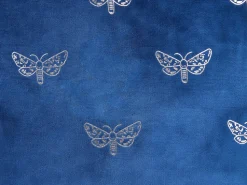 Conjunto De 2 Almofadas Decorativas Em Veludo Azul Marinho 45 X 45 Cm Yuzuri