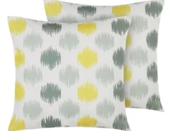 Conjunto De 2 Almofadas De Jardim 45 X 45 Cm Multicolor Nerola