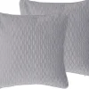 Conjunto De 2 Almofadas Decorativas Cinzentas Com Relevo 45 X 45 Cm Motari