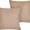 Conjunto De 2 Almofadas Decorativas Cor De Areia 43 X 43 Cm Purslane