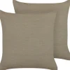 Conjunto De 2 Almofadas Decorativas Taupe 45 X 45 Cm Sagina
