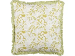 Conjunto De 2 Almofadas Decorativas Verde Claro E Branco 45 X 45 Cm Filix