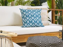 Conjunto De 2 Almofadas De Jardim 45 X 45 Cm Azul Anagni