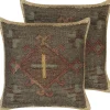 Conjunto De 2 Almofadas Decorativas Em Juta Multicolor 45 X 45 Cm Katora