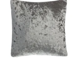 Conjunto De 2 Almofadas Decorativas De Veludo 45 X 45 Cm Cinzento Hosta
