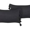 Conjunto De 2 Almofadas Decorativas Com Borlas Em Algodao Cinzento 35 X 55 Cm Lythrum
