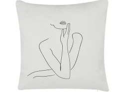 Conjunto De 2 Almofadas Decorativas Brancas 45 X 45 Cm Meadowfoam