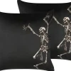 Conjunto De 2 Almofadas Decorativas Em Veludo Preto 45 X 45 Cm Medves