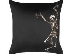 Conjunto De 2 Almofadas Decorativas Em Veludo Preto 45 X 45 Cm Medves