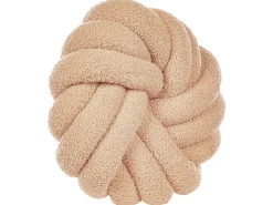 Conjunto De 2 Almofadas Decorativas Com No Em Tecido Boucle Creme 31 X 31 Cm Akola