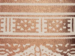 Conjunto De 2 Almofadas De Algodao Com Padrao Geometrico 50 X 50 Cm Cobre Oujda