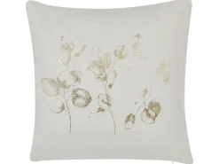 Conjunto De 2 Almofadas Decorativas Creme E Dourado 45 X 45 Cm Gomphrena